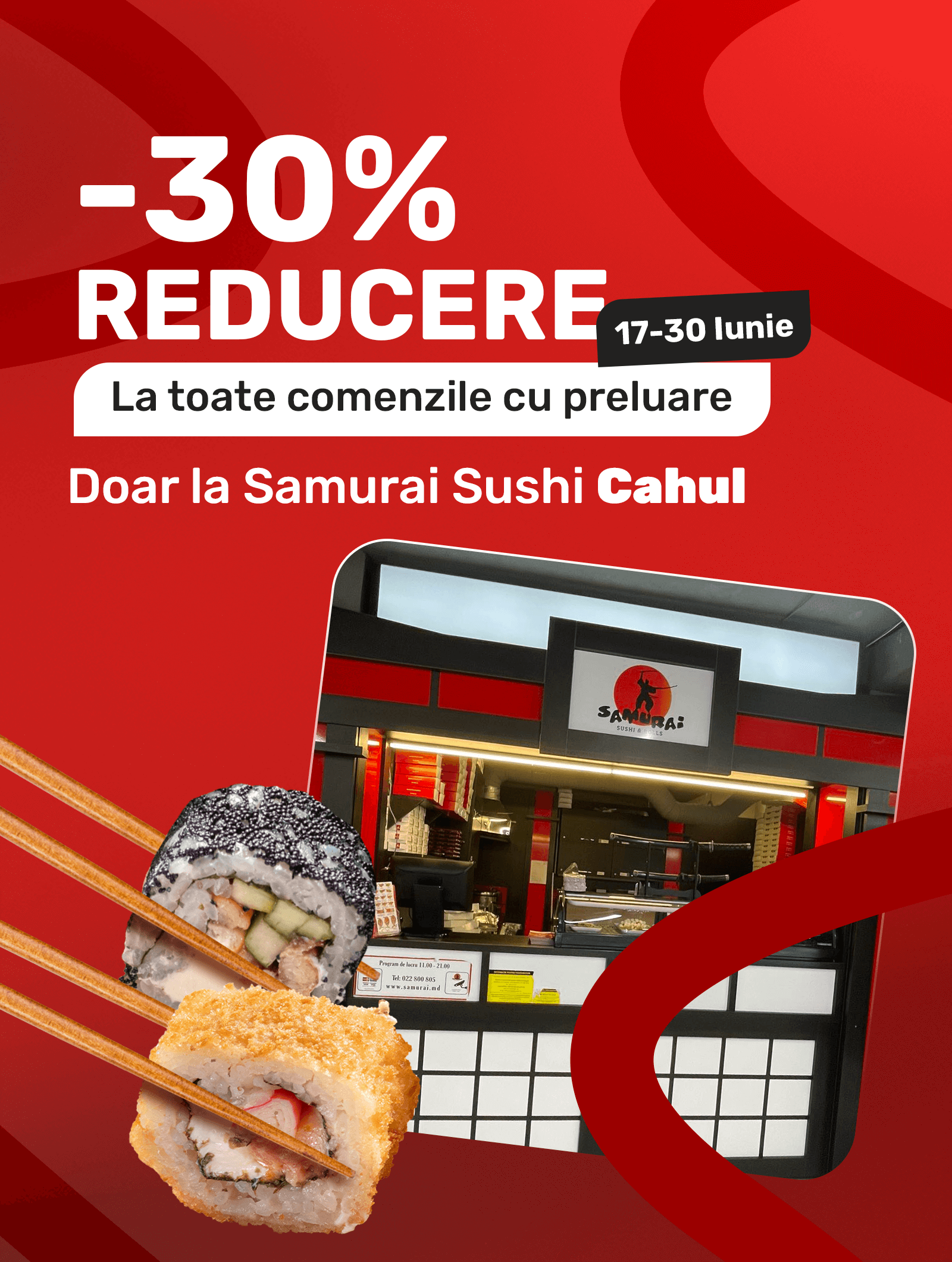 Samurai Sushi — Доставка суши Кишинев и в других регионах страны.